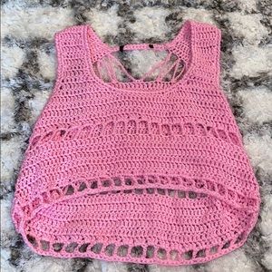 Pink Crocheted Tank